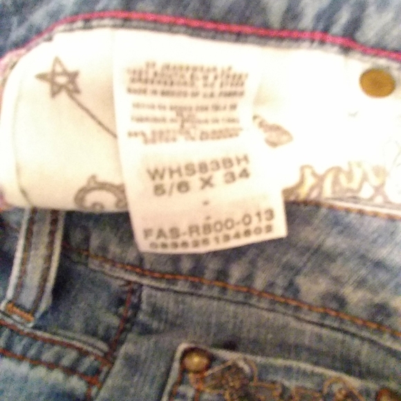 TWENTY-X Jeans Pants Blue Floral Embellishment Pockets Bootcut Size 5/6 - Picture 6 of 10